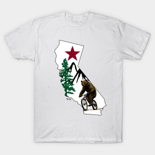 Mountain Biking California Bear T-Shirt